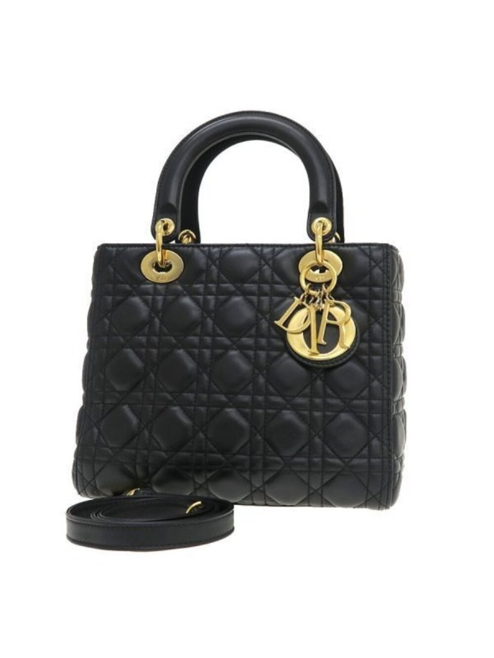 Dior Lady Dior Bag Handbag Black
